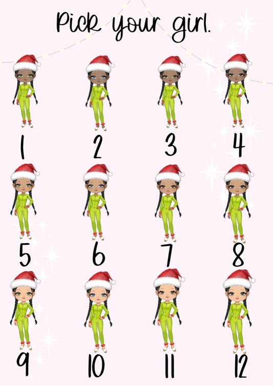Personalised Green Onesies Girl Christmas Treat Tin