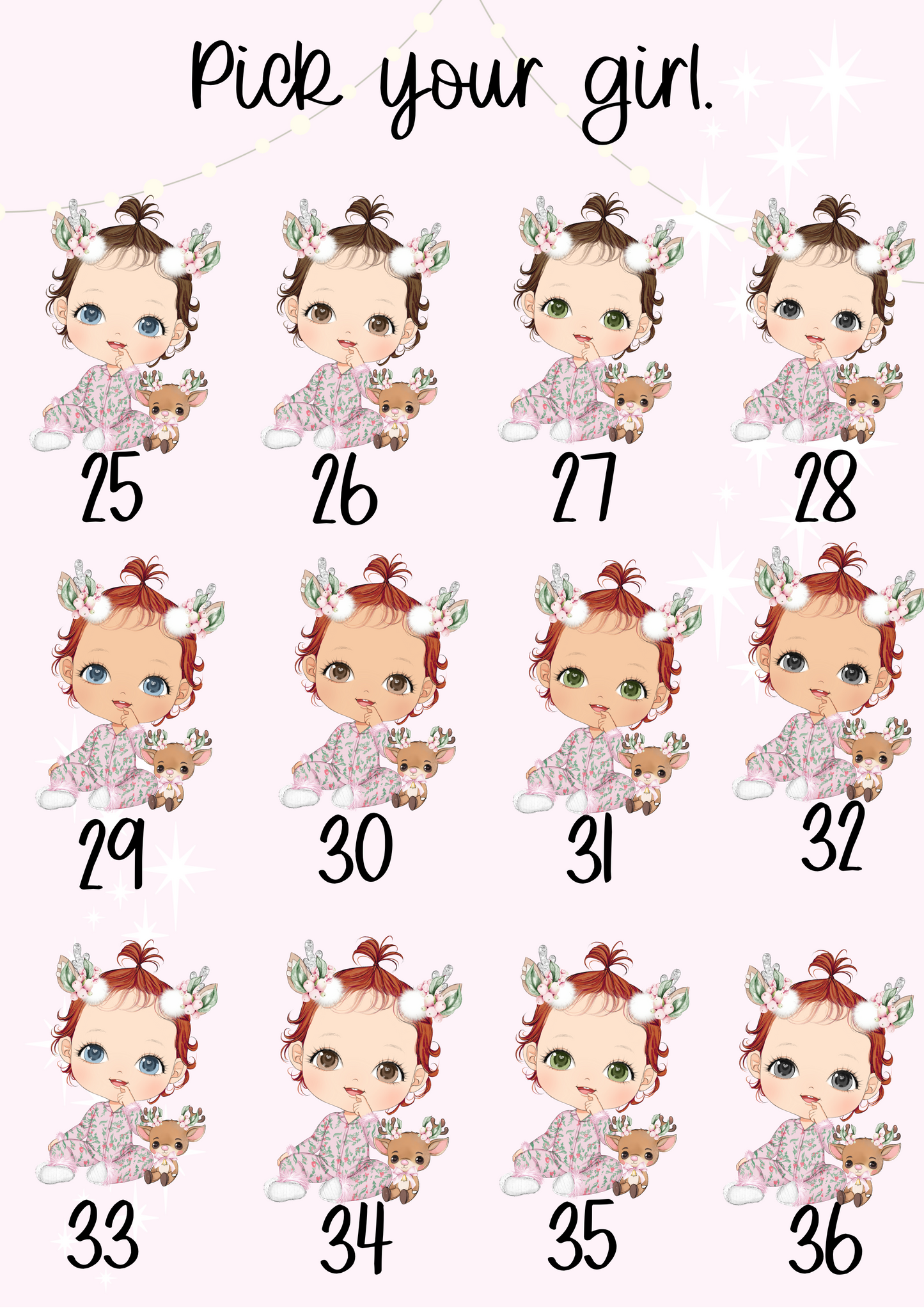 Personalised Pink Christmas Pjs Baby Girl Christmas Treat Tin