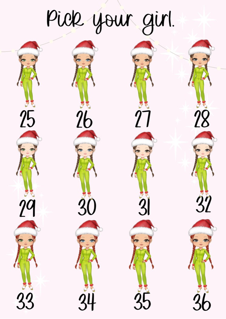 Personalised Green Onesies Girl Christmas Treat Tin