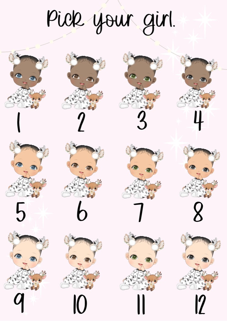 Personalised White Christmas Pjs Baby Girl Christmas Treat Tin