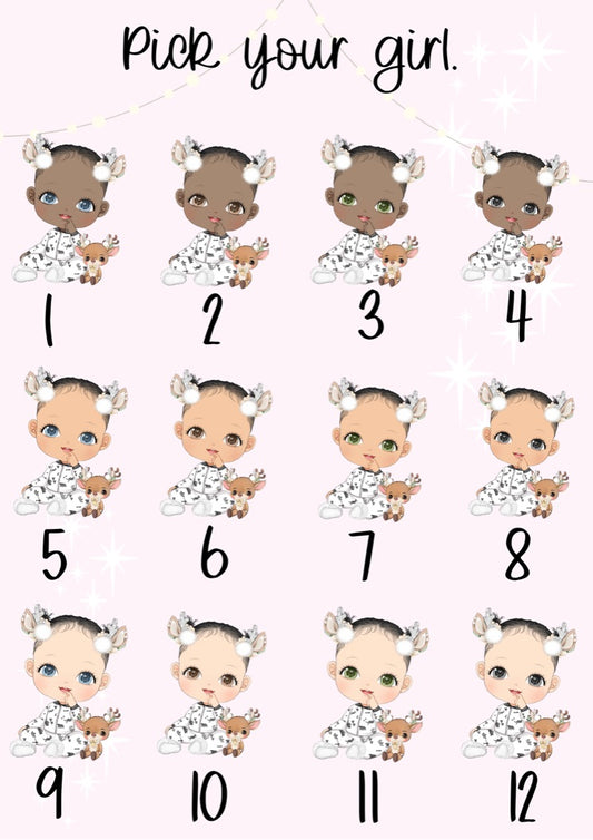 Personalised White Christmas Pjs Baby Girl Christmas Treat Tin