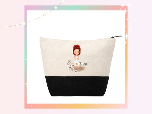 Personalised Boho Fashion Girl Make Up Bag