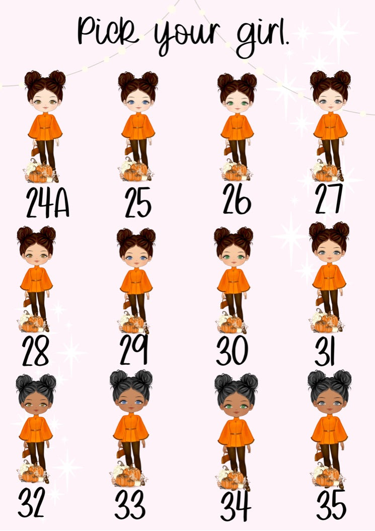 Personalised Autumn Fashion Girl Enamel Mug