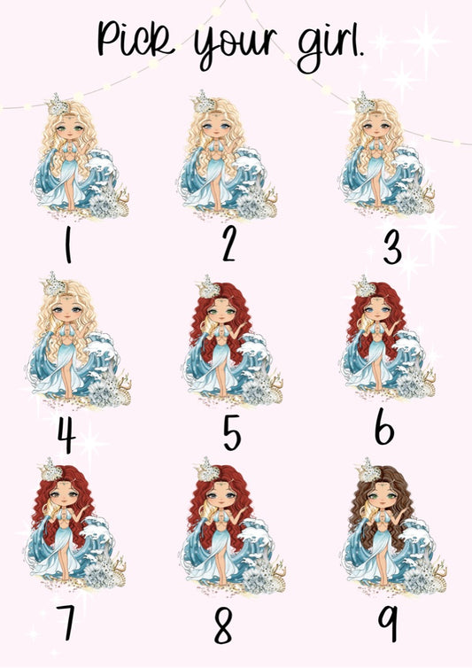 Personalised Aquarius Girl Enamel Mug