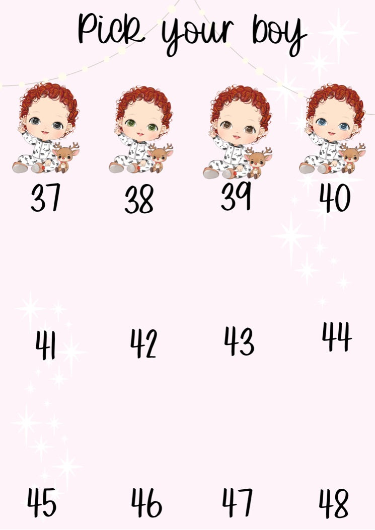 Personalised White Christmas Pjs Baby Boy Christmas Treat Tin