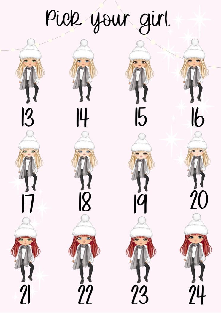 Personalised Winter Girl Christmas Tumbler – Custom Holiday Travel Cup, Festive Gift for Her