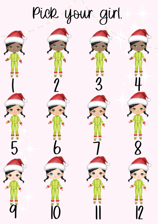 Personalised Green Onesies toddler Girl Christmas Treat Tin