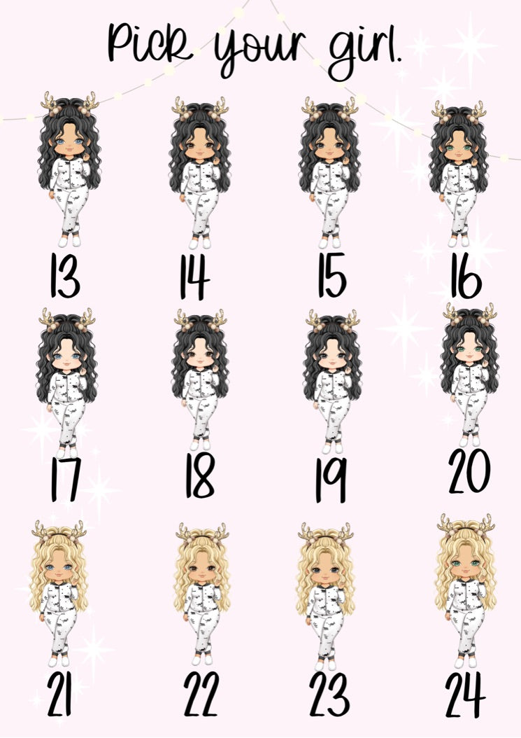 Personalised White Christmas Family Pjs Christmas Girl Christmas Treat Tin