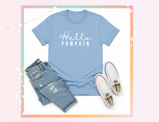 Hello Pumpkin Classic Unisex T-Shirt – Soft Cotton Tee