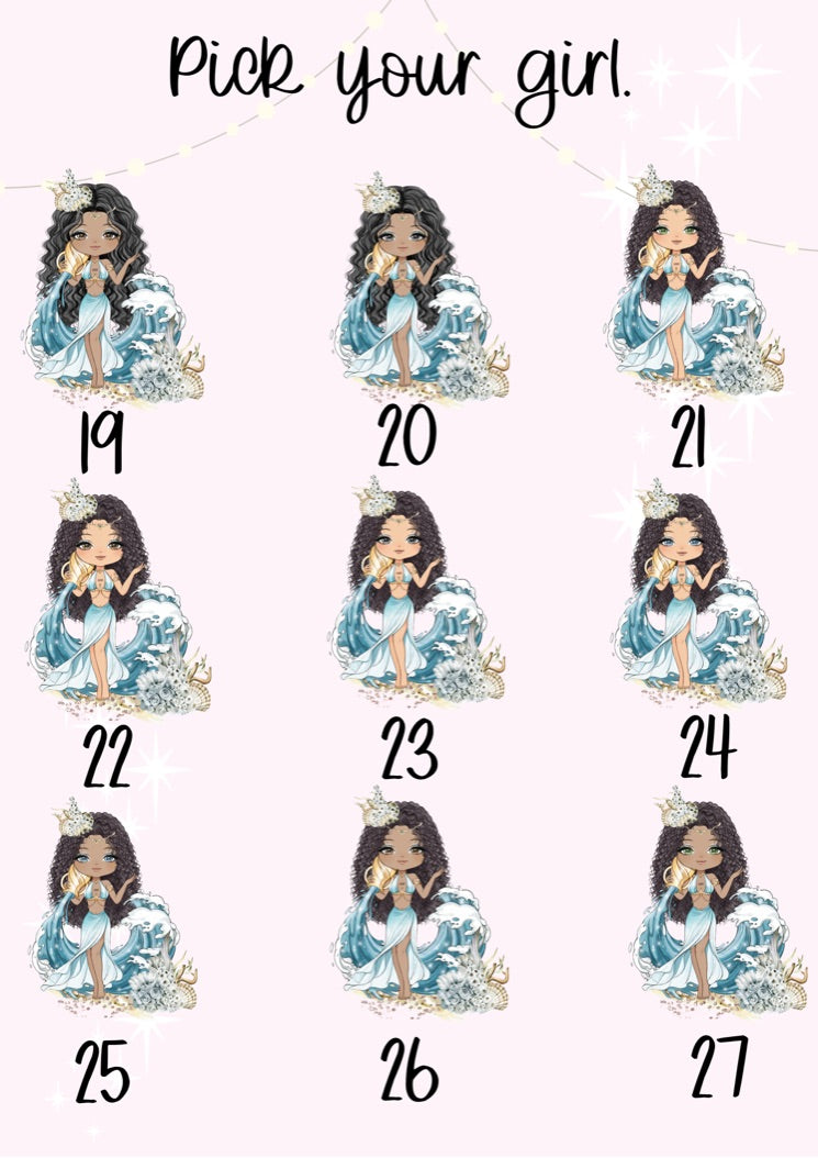 Personalised Aquarius Girl Enamel Mug