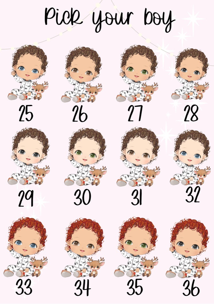 Personalised White Christmas Pjs Baby Boy Christmas Treat Tin