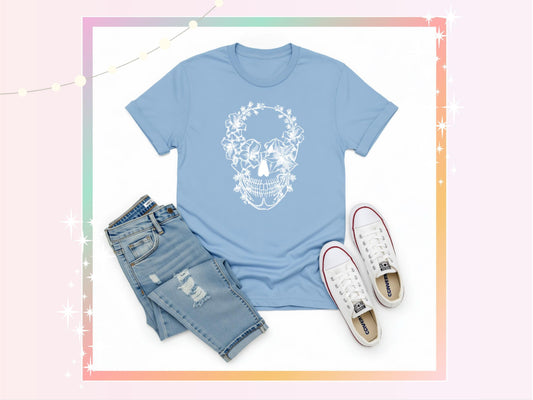 Skull & Lilies Classic Unisex T-Shirt – Soft Cotton Tee