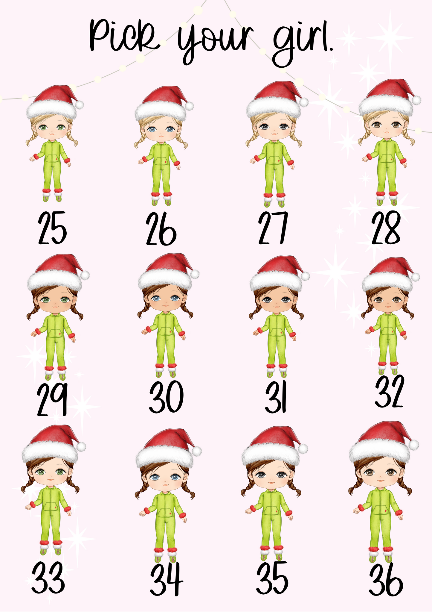 Personalised Green Onesies toddler Girl Christmas Treat Tin