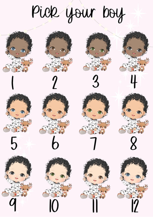 Personalised White Christmas Pjs Baby Boy Christmas Treat Tin
